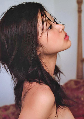 Profile shot of a pretty Asian girl